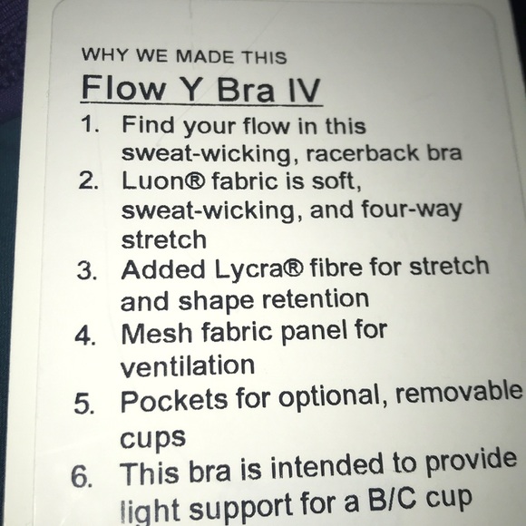 🚫🚫SOLD NWT Lululemon Flow Y Bra IV Purple - Picture 3 of 3